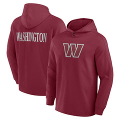 Washington Commanders Elements Blaze Tri-Blend Long Sleeve Hoodie T-Shirt Burgundy