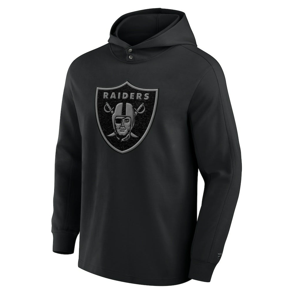 Las Vegas Raiders Elements Blaze Tri-Blend Long Sleeve Hoodie T-Shirt Black