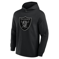Las Vegas Raiders Elements Blaze Tri-Blend Long Sleeve Hoodie T-Shirt Black