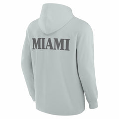 Miami Dolphins Elements Blaze Tri-Blend Long Sleeve Hoodie T-Shirt Gray