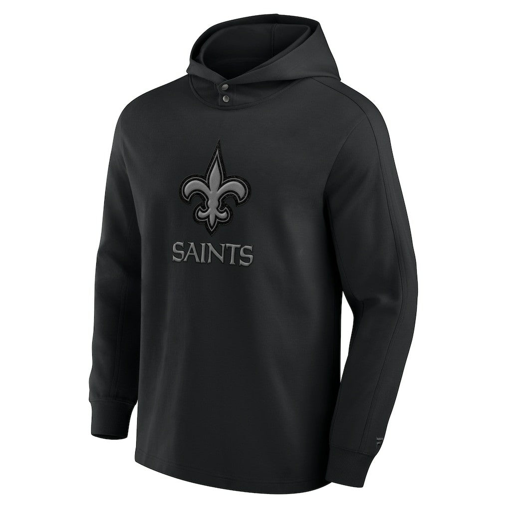 New Orleans Saints Elements Blaze Tri-Blend Long Sleeve Hoodie T-Shirt Black