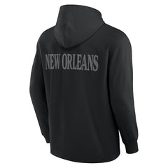 New Orleans Saints Elements Blaze Tri-Blend Long Sleeve Hoodie T-Shirt Black