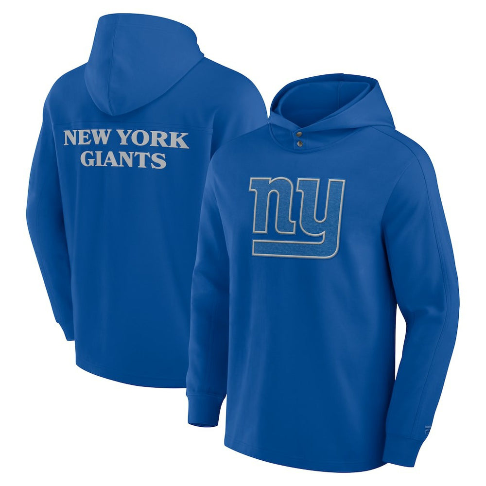 New York Giants Elements Blaze Tri-Blend Long Sleeve Hoodie T-Shirt Royal