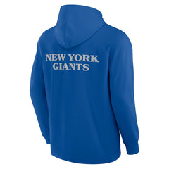 New York Giants Elements Blaze Tri-Blend Long Sleeve Hoodie T-Shirt Royal