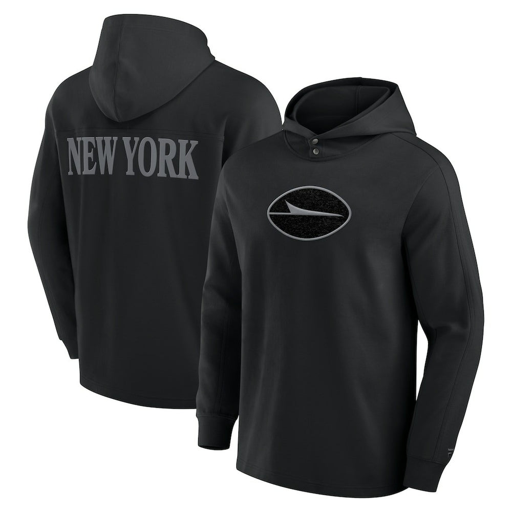 New York Jets Elements Blaze Tri-Blend Long Sleeve Hoodie T-Shirt Black