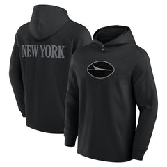 New York Jets Elements Blaze Tri-Blend Long Sleeve Hoodie T-Shirt Black