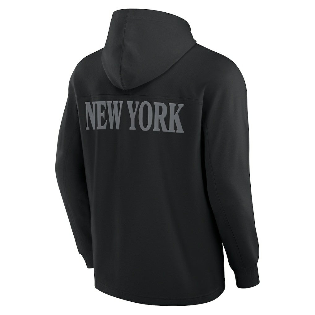 New York Jets Elements Blaze Tri-Blend Long Sleeve Hoodie T-Shirt Black