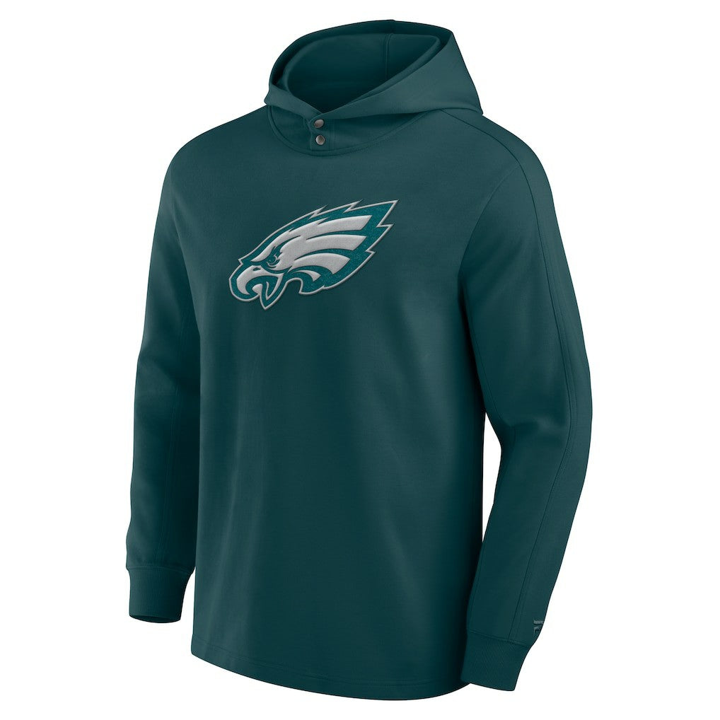 Philadelphia Eagles Elements Blaze Tri-Blend Long Sleeve Hoodie T-Shirt Midnight Green
