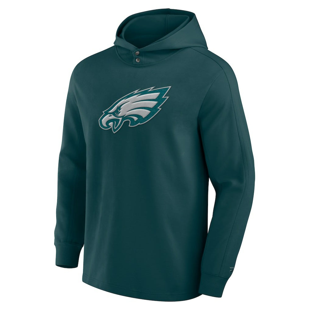 Philadelphia Eagles Elements Blaze Tri-Blend Long Sleeve Hoodie T-Shirt Midnight Green