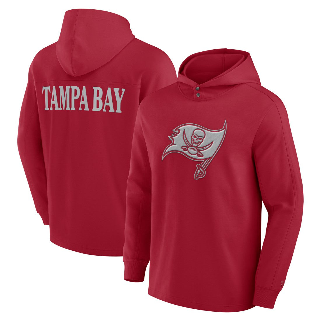 Tampa Bay Buccaneers Elements Blaze Tri-Blend Long Sleeve Hoodie T-Shirt Red