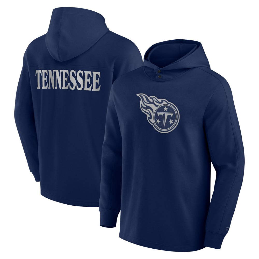 Tennessee Titans Elements Blaze Tri-Blend Long Sleeve Hoodie T-Shirt Navy