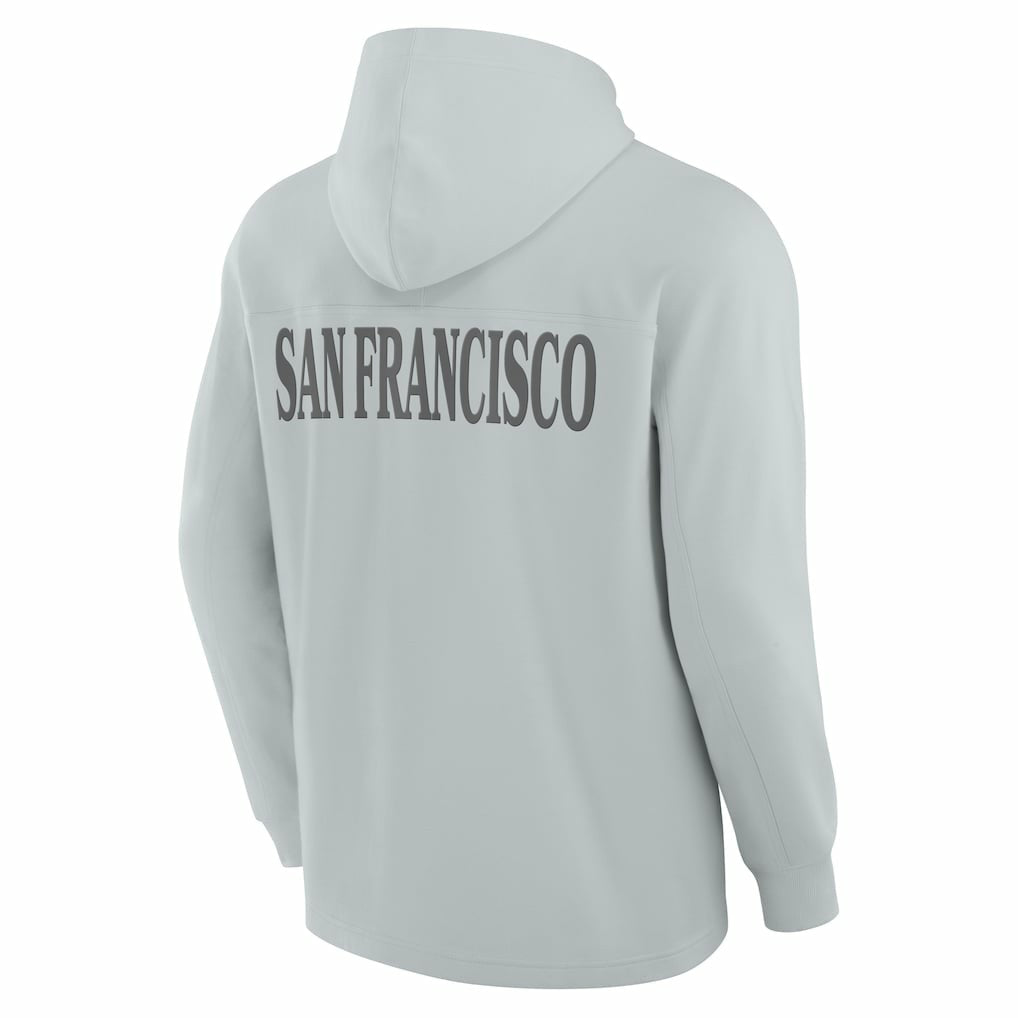 San Francisco 49ers Elements Blaze Tri-Blend Long Sleeve Hoodie T-Shirt Gray