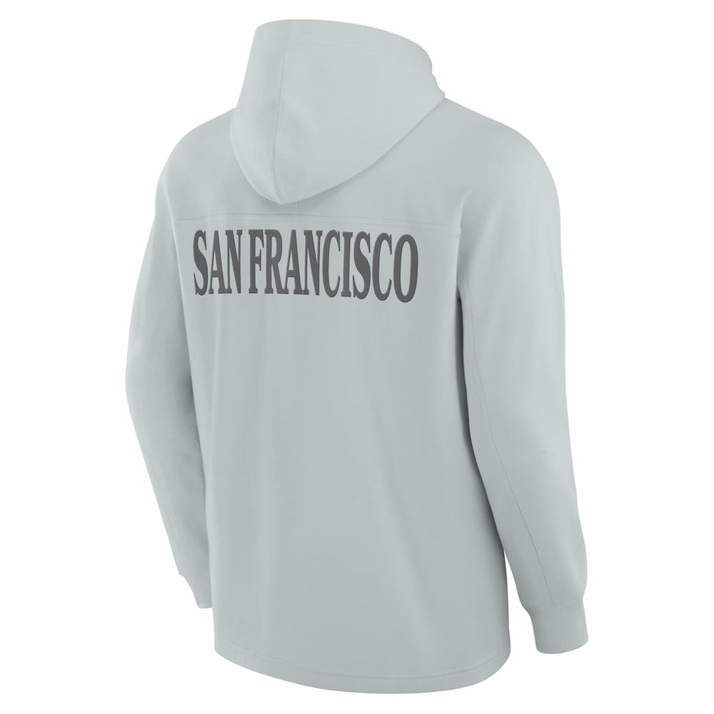 San Francisco 49ers Elements Blaze Tri-Blend Long Sleeve Hoodie T-Shirt Gray