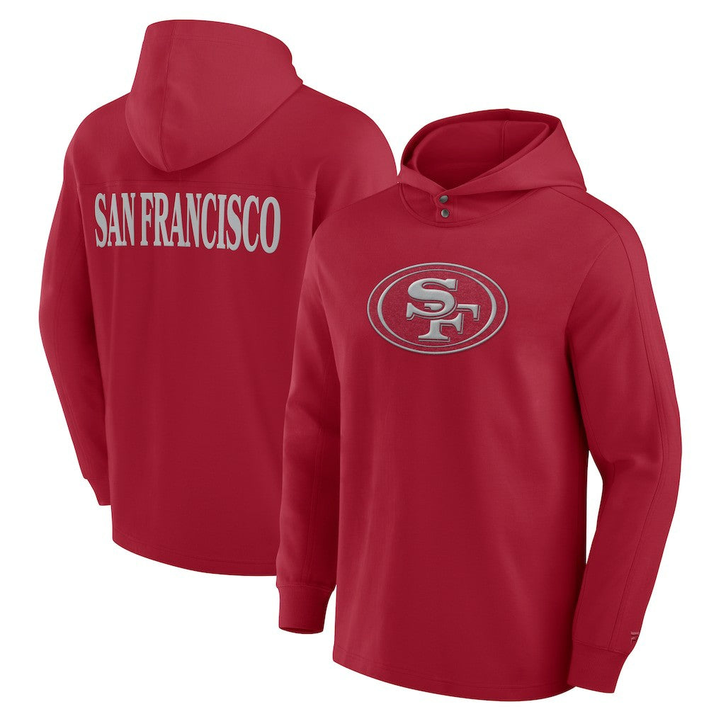 San Francisco 49ers Elements Blaze Tri-Blend Long Sleeve Hoodie T-Shirt Scarlet