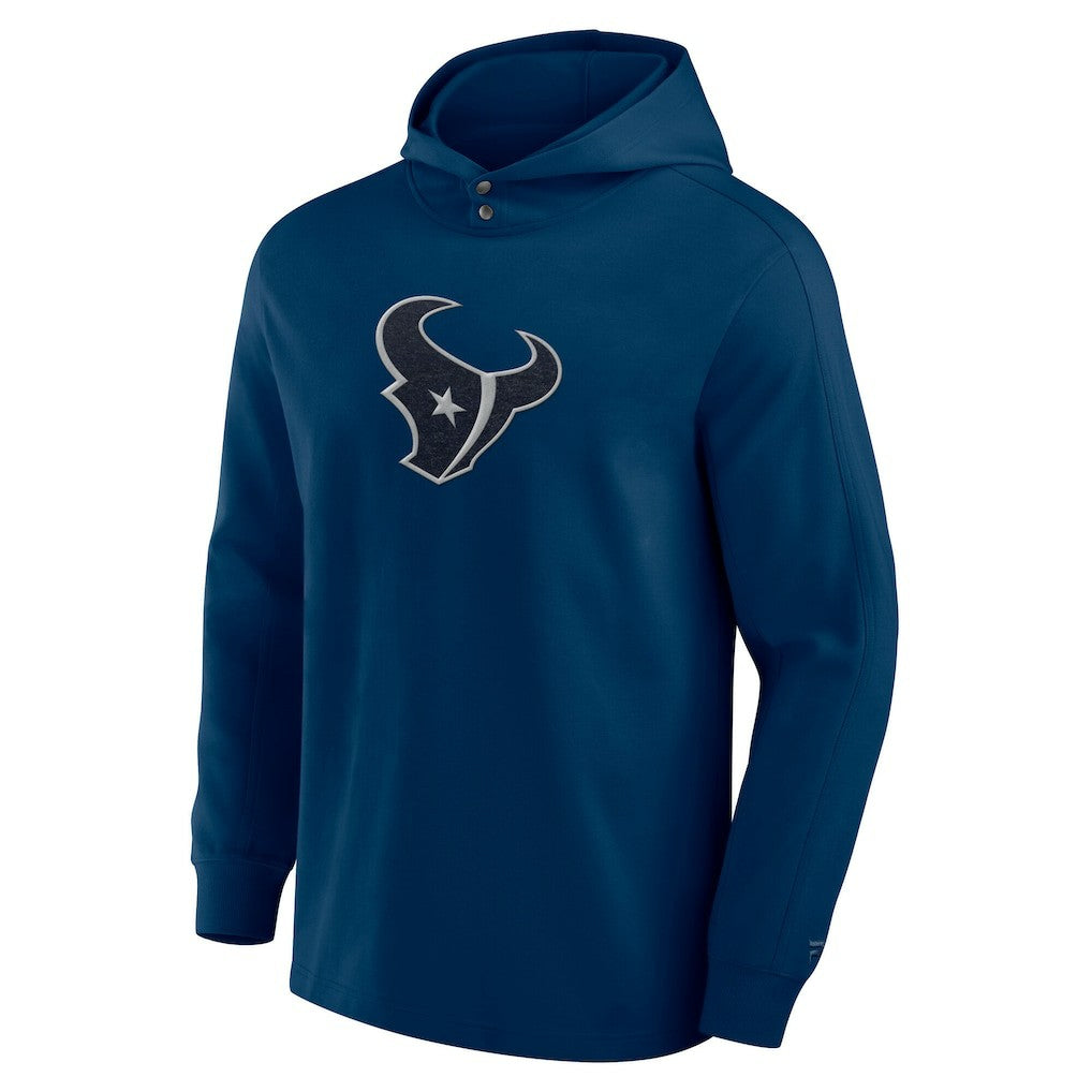 Houston Texans Elements Blaze Tri-Blend Long Sleeve Hoodie T-Shirt Navy