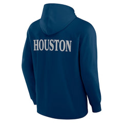 Houston Texans Elements Blaze Tri-Blend Long Sleeve Hoodie T-Shirt Navy