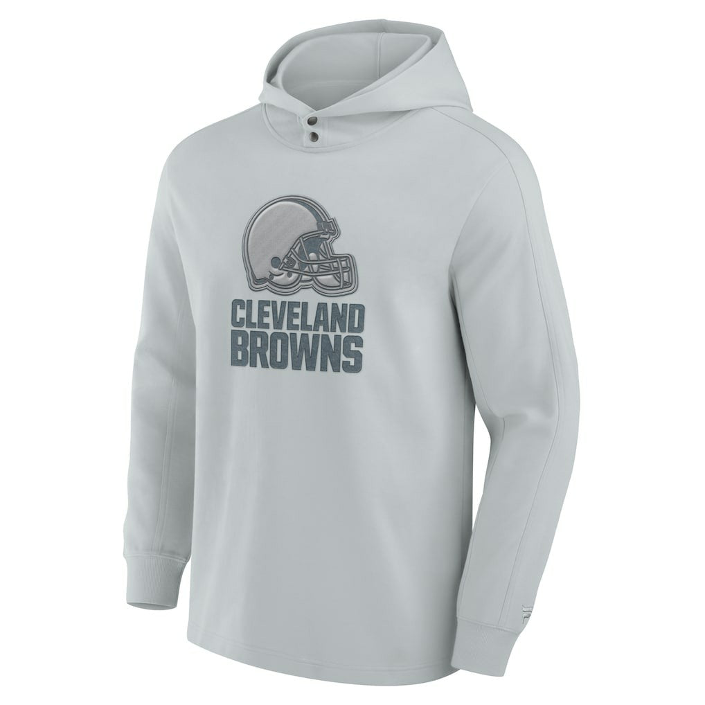 Cleveland Browns Elements Blaze Tri-Blend Long Sleeve Hoodie T-Shirt Gray
