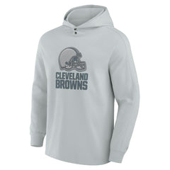 Cleveland Browns Elements Blaze Tri-Blend Long Sleeve Hoodie T-Shirt Gray