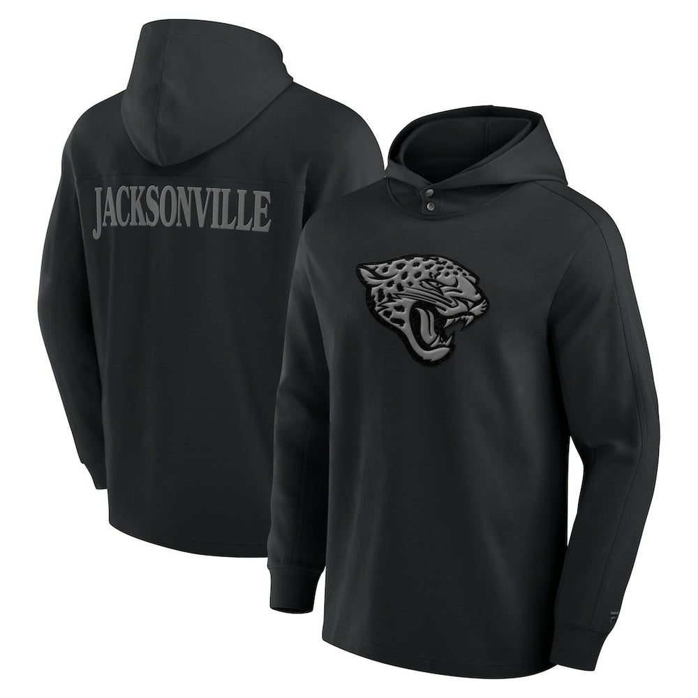Jacksonville Jaguars Elements Blaze Tri-Blend Long Sleeve Hoodie T-Shirt Black