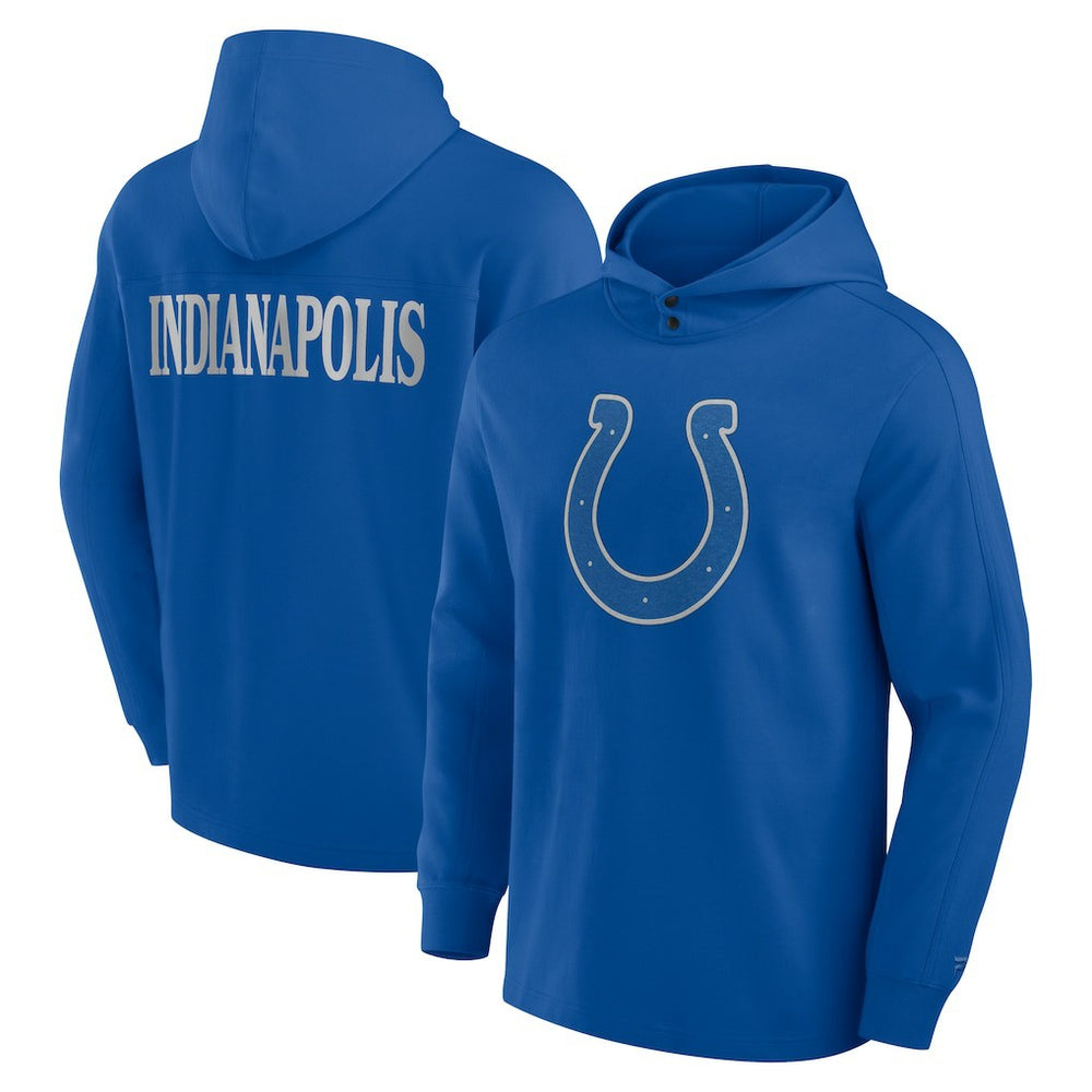 Indianapolis Colts Elements Blaze Tri-Blend Long Sleeve Hoodie T-Shirt Royal