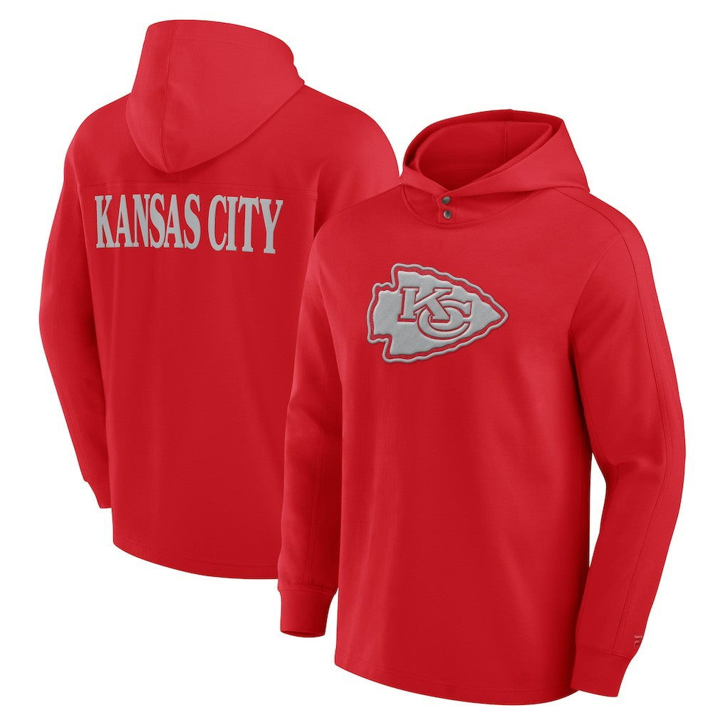 Kansas City Chiefs Elements Blaze Tri-Blend Long Sleeve Hoodie T-Shirt Red