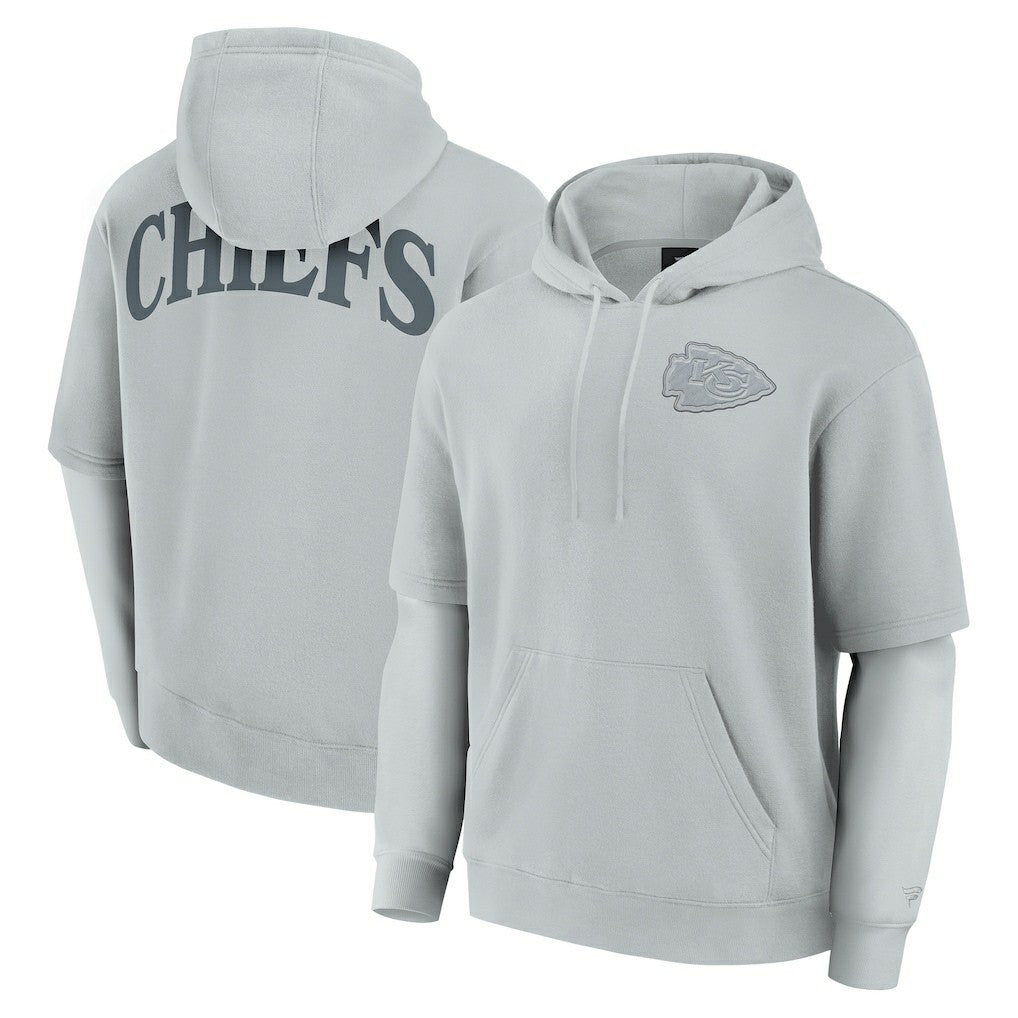 Kansas City Chiefs Unisex Elements Sleek Pullover Hoodie Gray