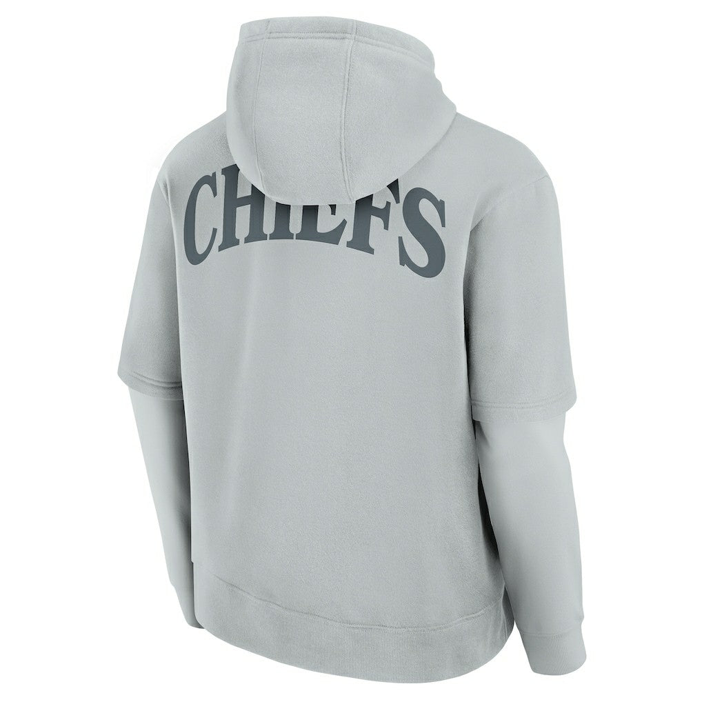 Kansas City Chiefs Unisex Elements Sleek Pullover Hoodie Gray