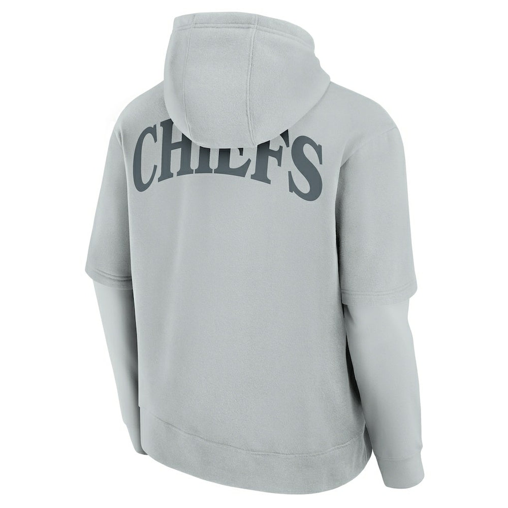Kansas City Chiefs Unisex Elements Sleek Pullover Hoodie Gray