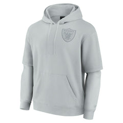 Las Vegas Raiders Unisex Sleek Elements Pullover Hoodie Gray