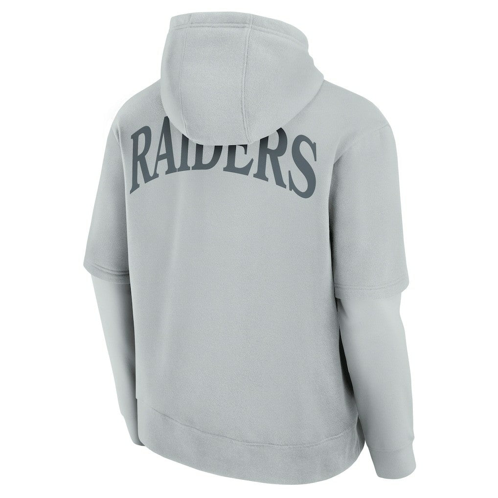 Las Vegas Raiders Unisex Sleek Elements Pullover Hoodie Gray