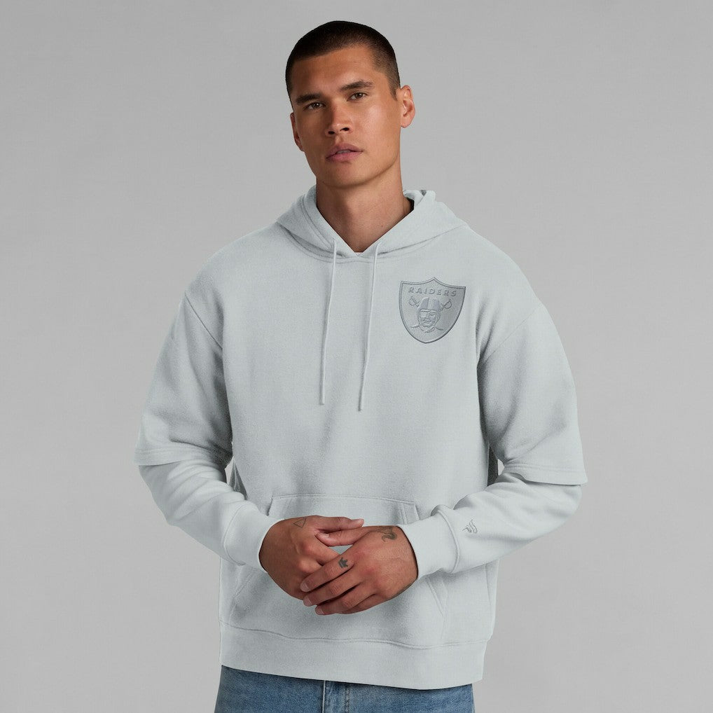 Las Vegas Raiders Unisex Sleek Elements Pullover Hoodie Gray