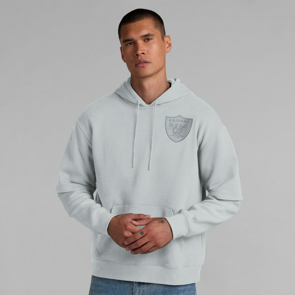 Las Vegas Raiders Unisex Sleek Elements Pullover Hoodie Gray