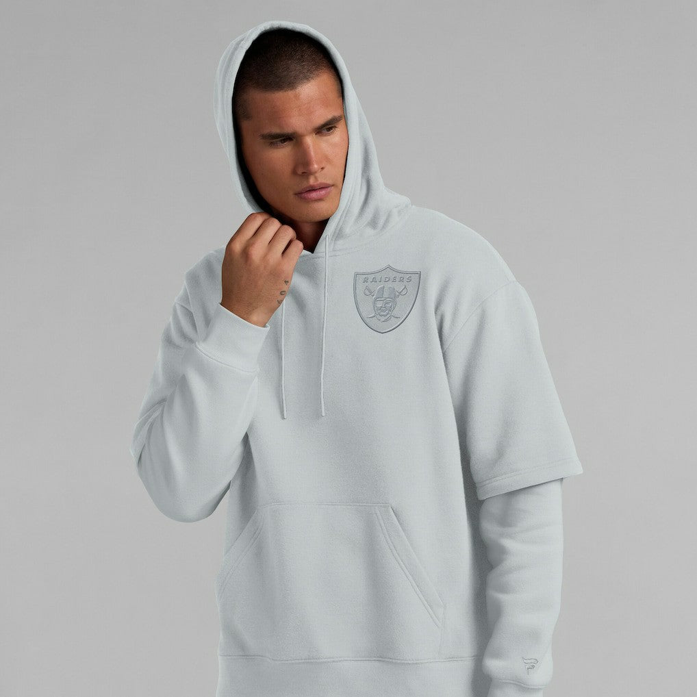 Las Vegas Raiders Unisex Sleek Elements Pullover Hoodie Gray