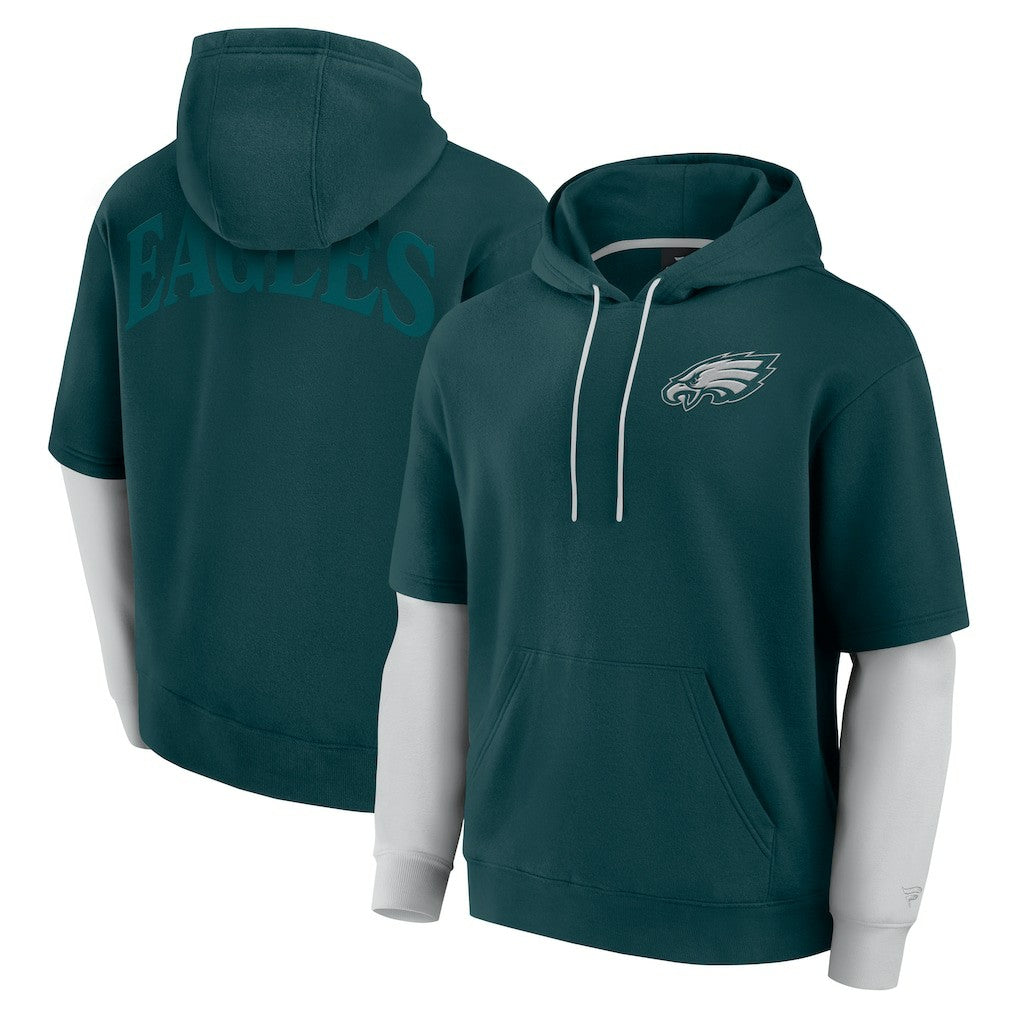 Philadelphia Eagles Unisex Sleek Elements Pullover Hoodie Green