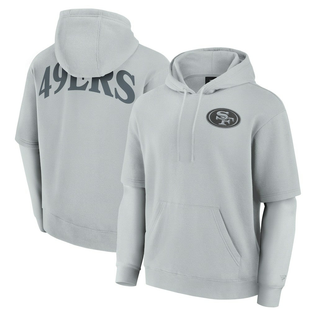 San Francisco 49ers Unisex Sleek Elements Pullover Hoodie Gray