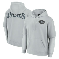 San Francisco 49ers Unisex Sleek Elements Pullover Hoodie Gray