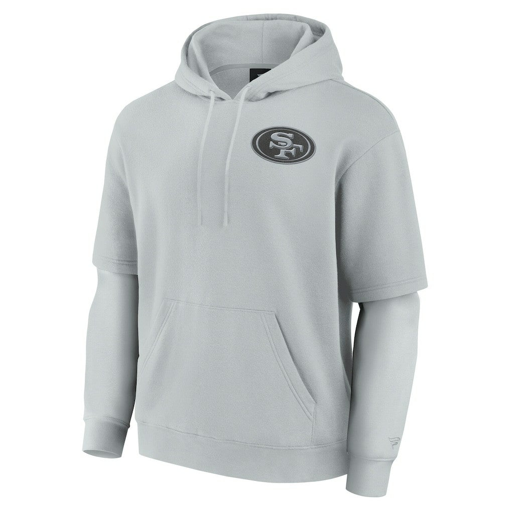 San Francisco 49ers Unisex Sleek Elements Pullover Hoodie Gray