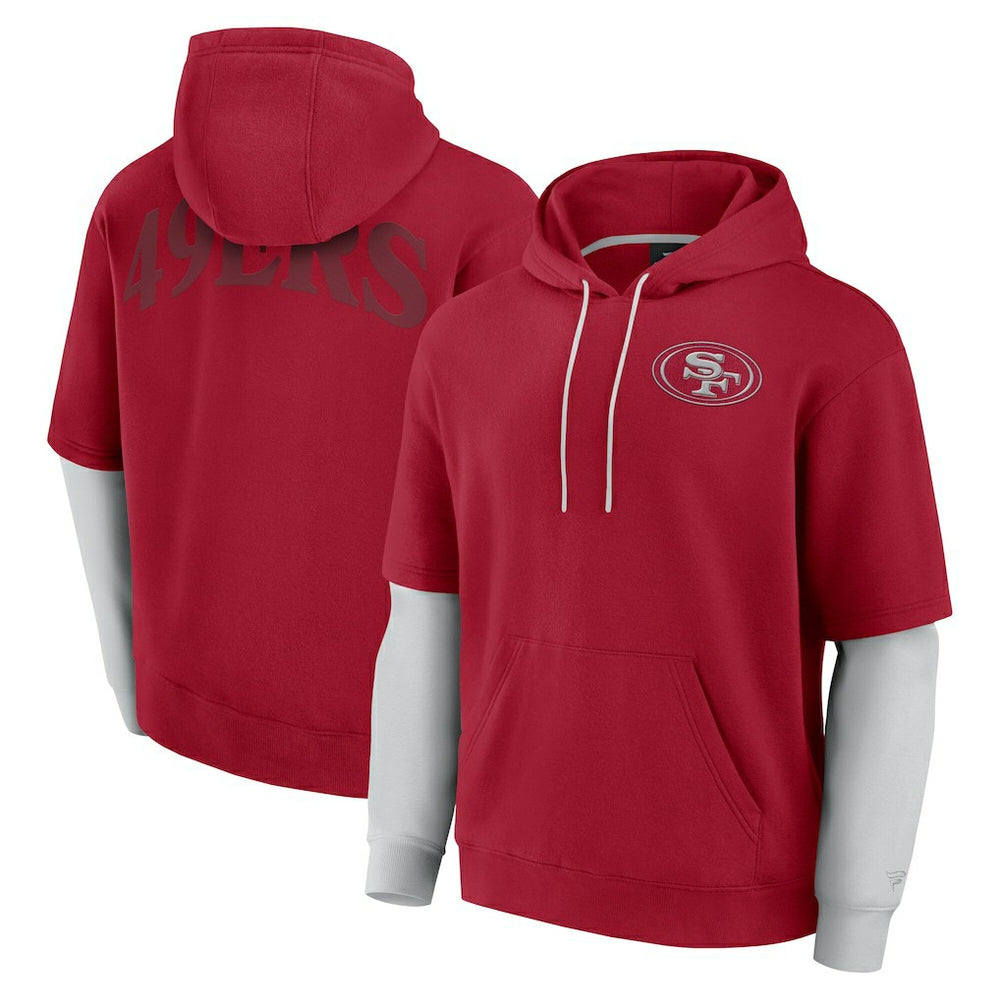San Francisco 49ers Unisex Sleek Elements Pullover Hoodie Scarlet