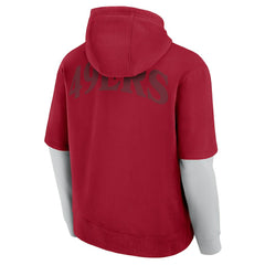 San Francisco 49ers Unisex Sleek Elements Pullover Hoodie Scarlet