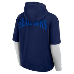 Seattle Seahawks Unisex Sleek Elements Pullover Hoodie College Navy