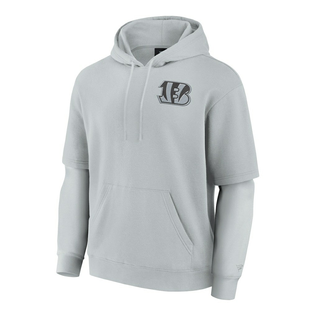 Cincinnati Bengals Unisex Sleek Elements Pullover Hoodie Gray