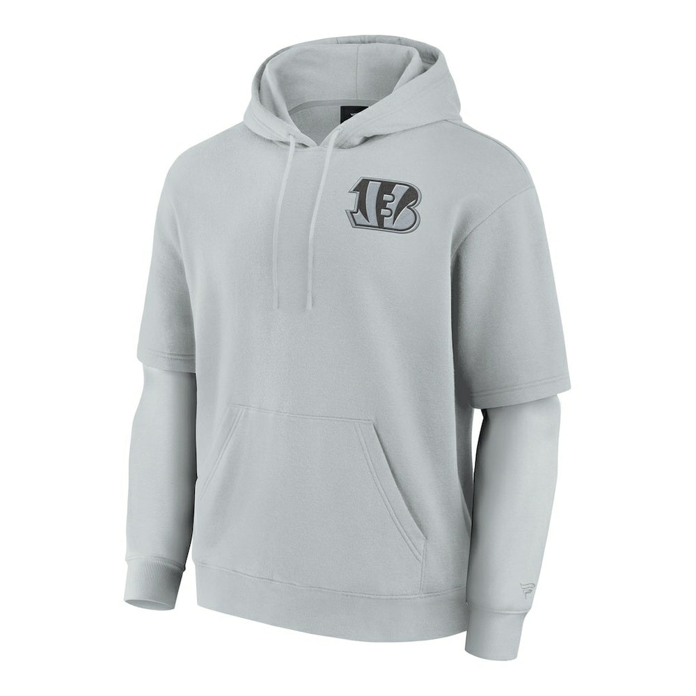 Cincinnati Bengals Unisex Sleek Elements Pullover Hoodie Gray