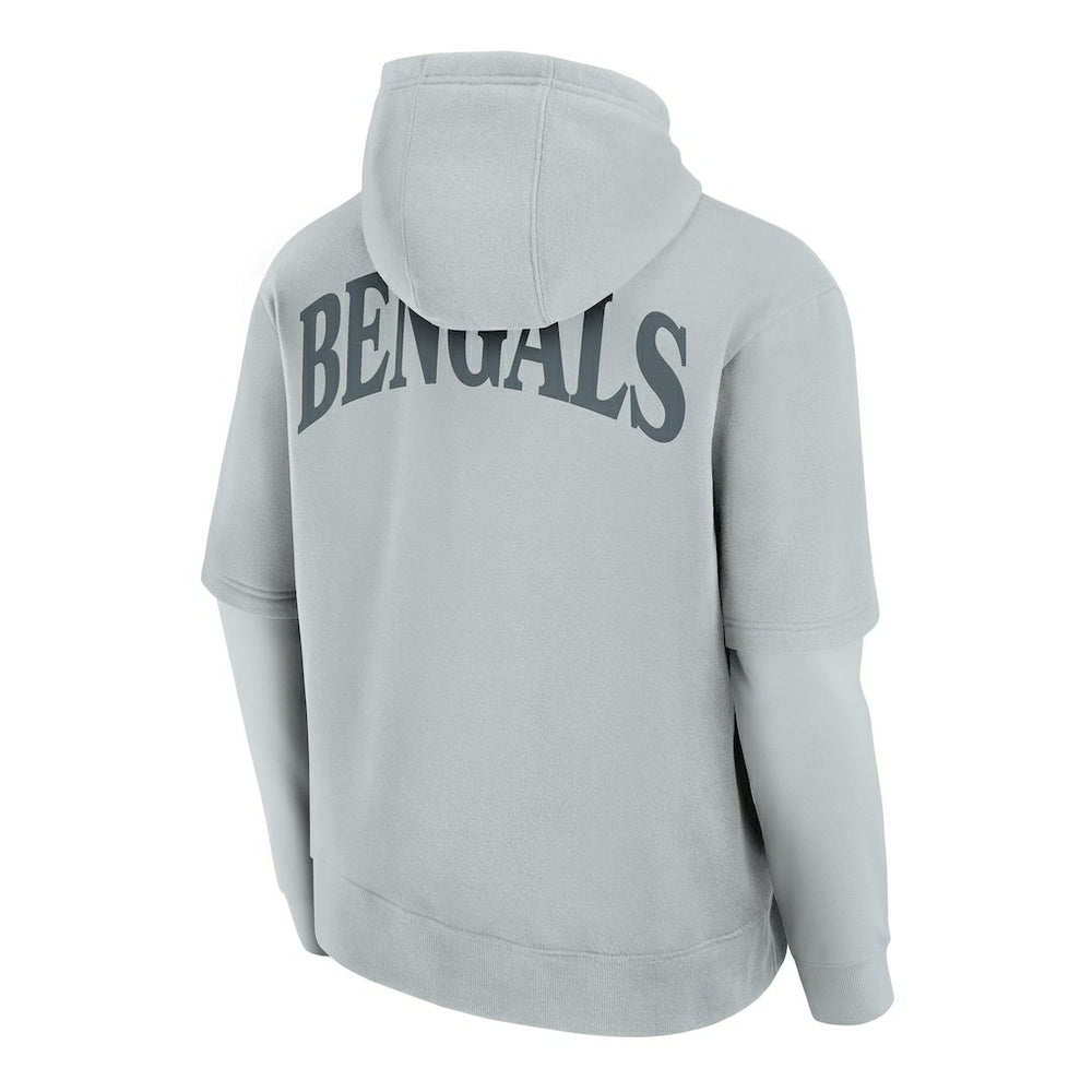 Cincinnati Bengals Unisex Sleek Elements Pullover Hoodie Gray