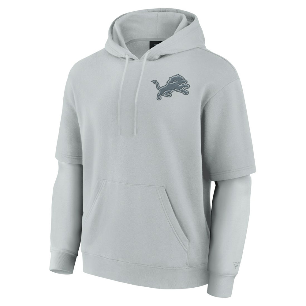 Detroit Lions Unisex Sleek Elements Pullover Hoodie Gray