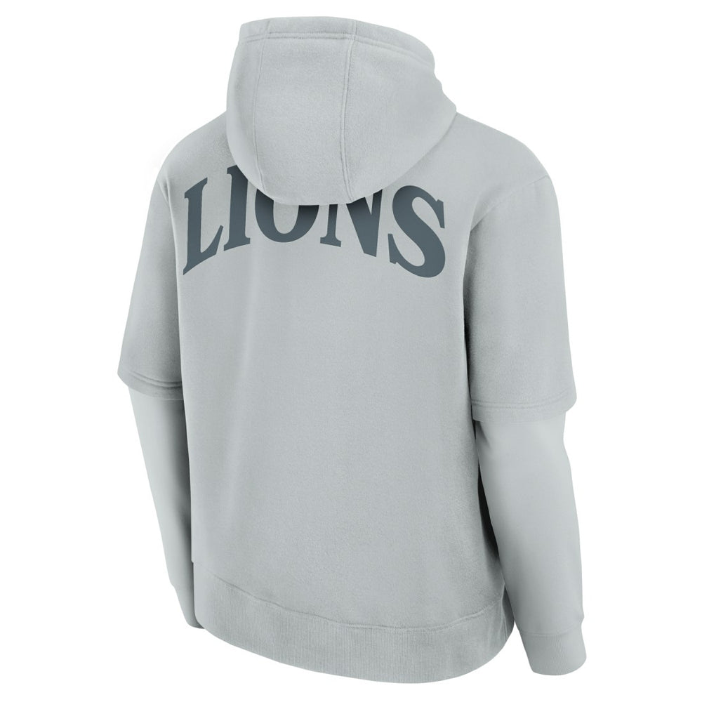 Detroit Lions Unisex Sleek Elements Pullover Hoodie Gray