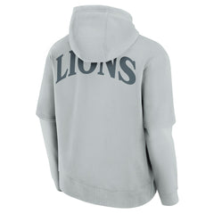 Detroit Lions Unisex Sleek Elements Pullover Hoodie Gray