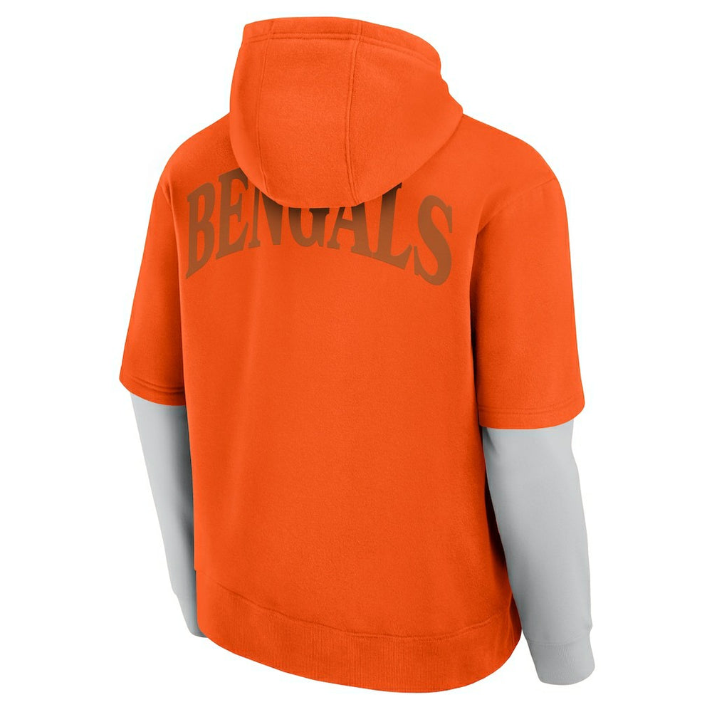 Cincinnati Bengals Unisex Sleek Elements Pullover Hoodie Orange