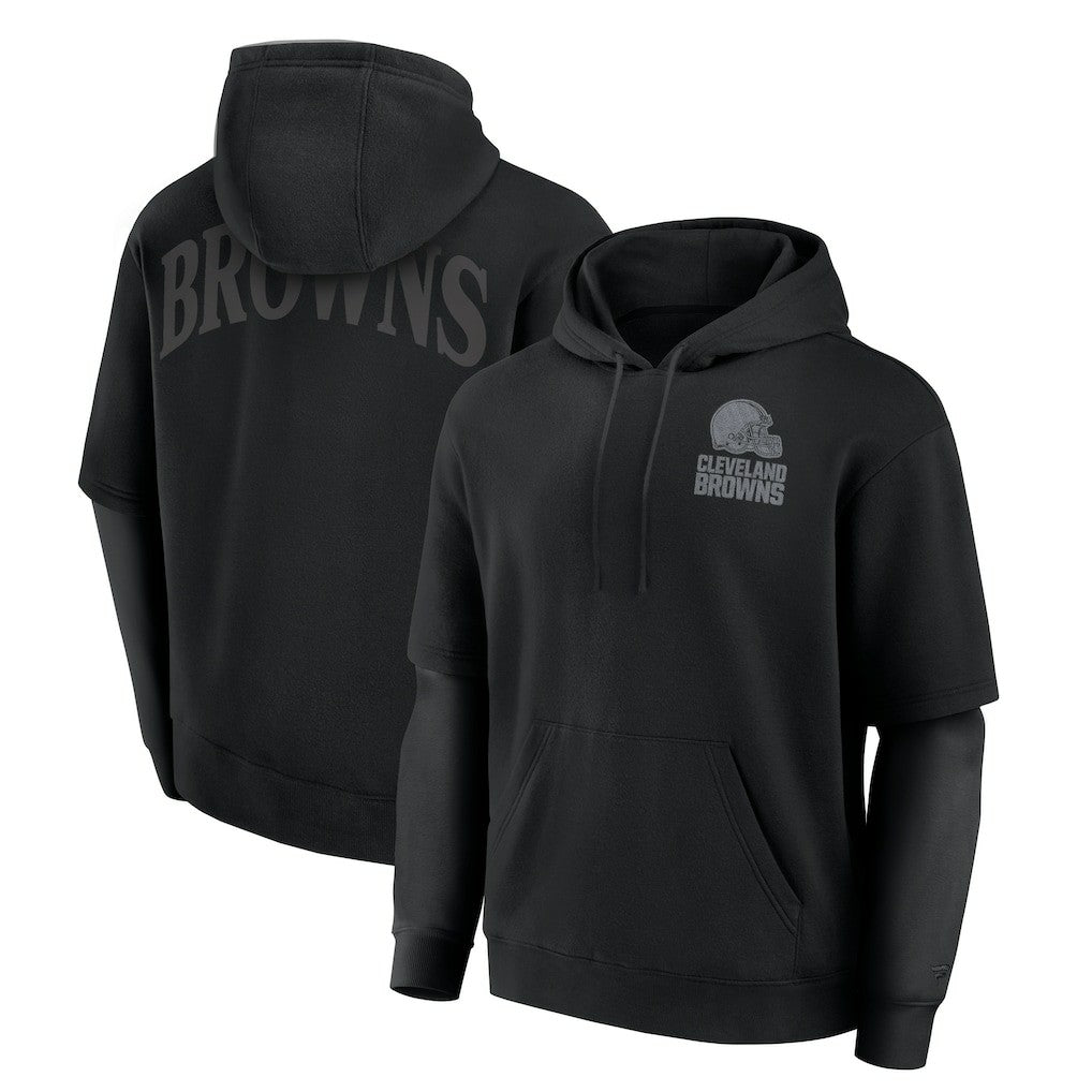 Cleveland Browns Unisex Sleek Elements Pullover Hoodie Black