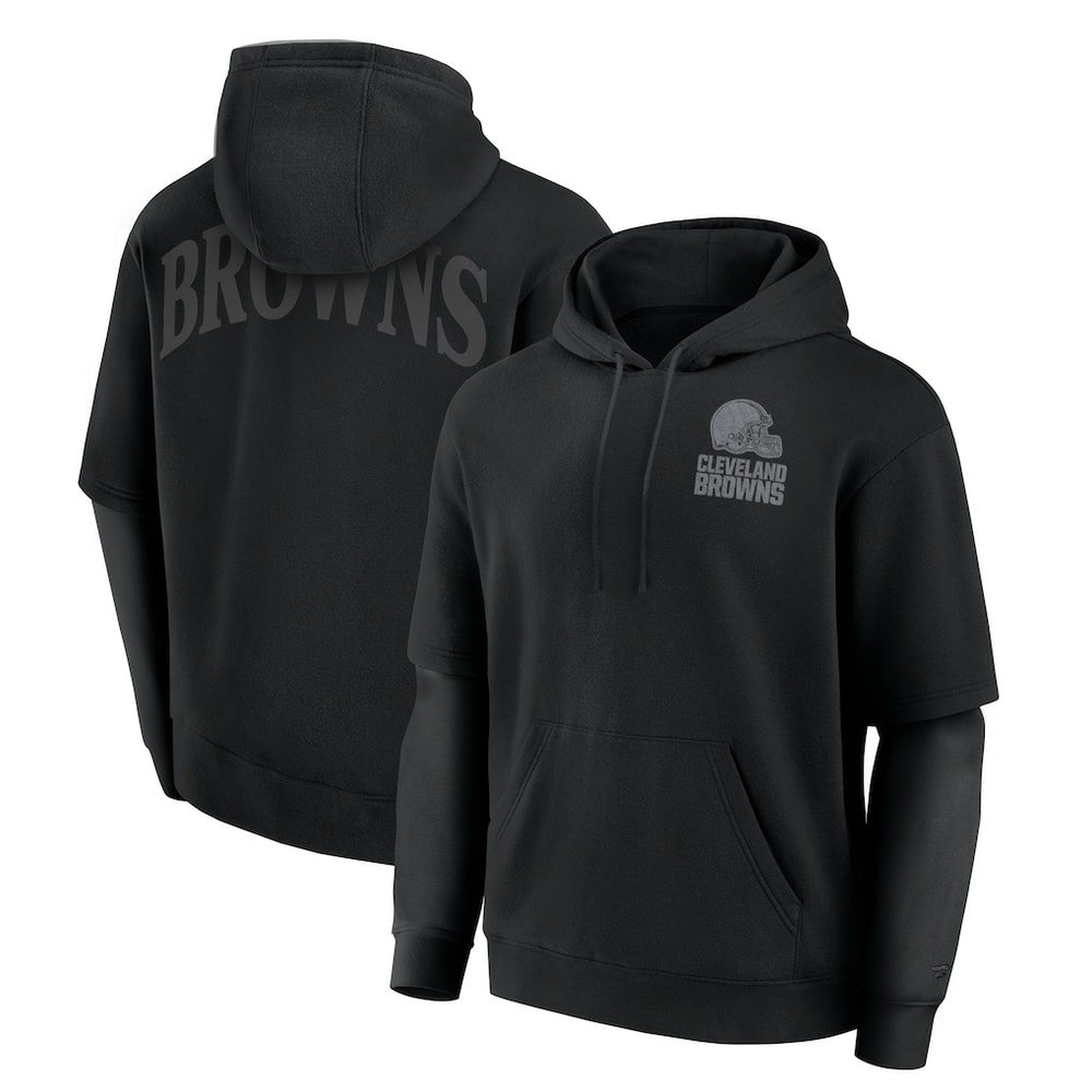 Cleveland Browns Unisex Sleek Elements Pullover Hoodie Black
