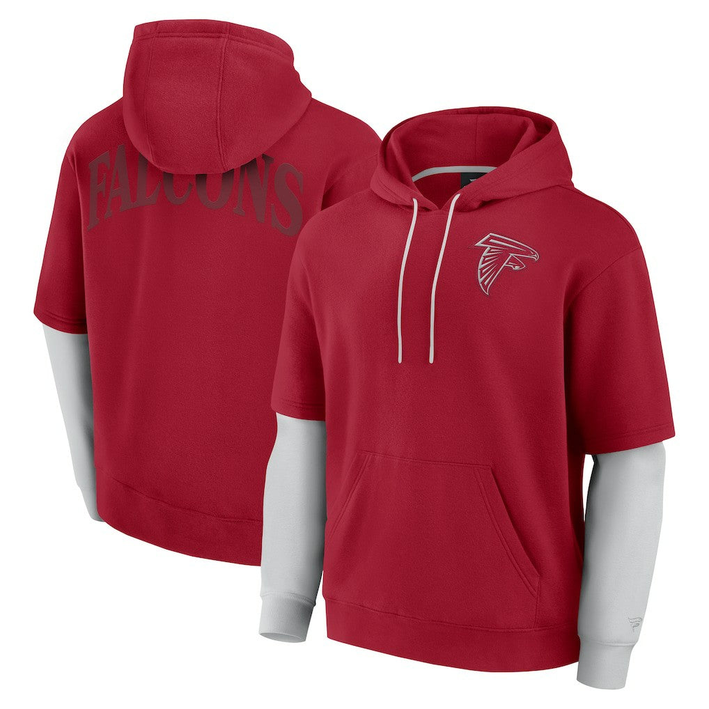 Atlanta Falcons Unisex Sleek Elements Pullover Hoodie Red